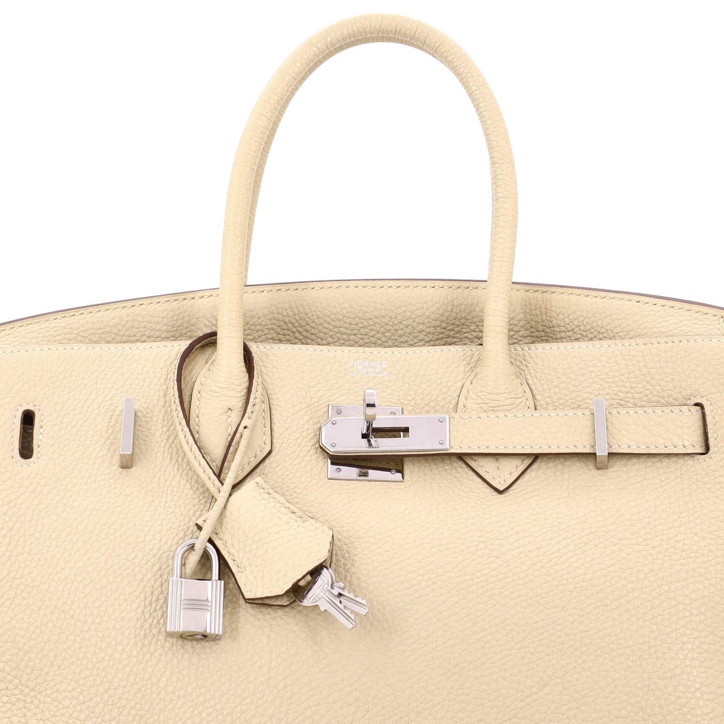 Birkin Handbag Light Togo with Palladium Hardware 30