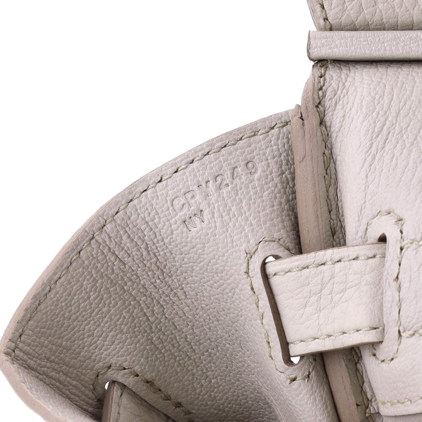 Birkin Handbag Light Clemence with Palladium Hardware 30