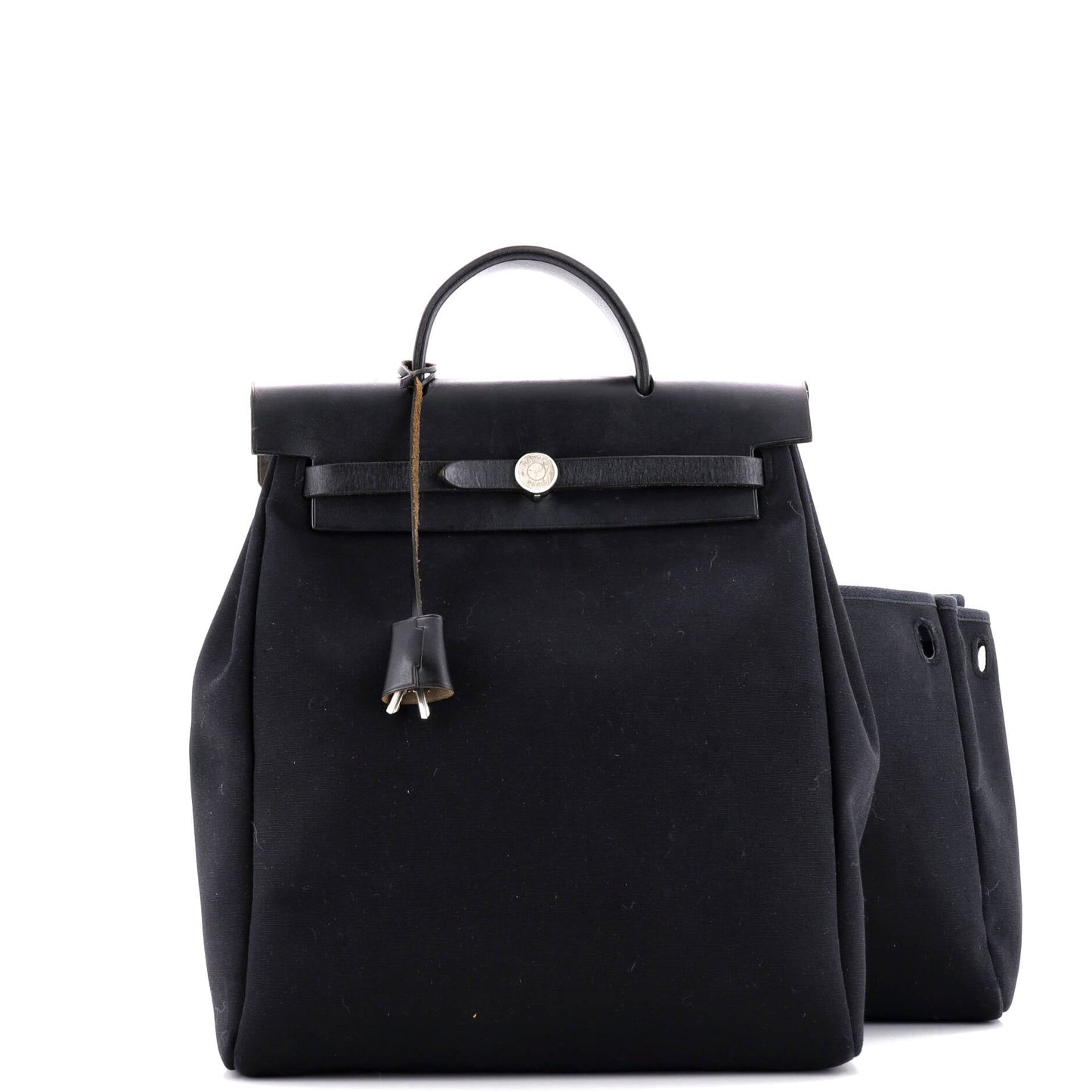 Herbag A Dos Zip Backpack Toile and Leather