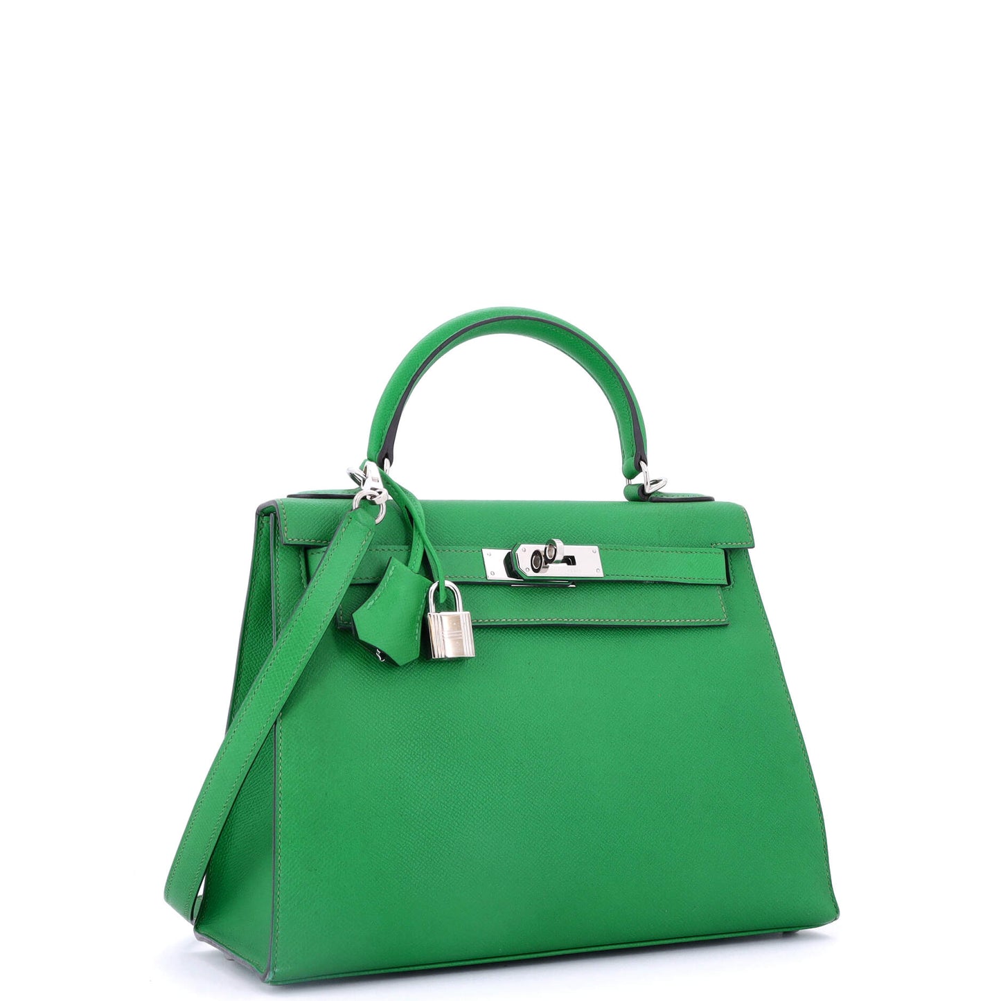 Kelly Handbag Bamboo Epsom with Palladium Hardware 28