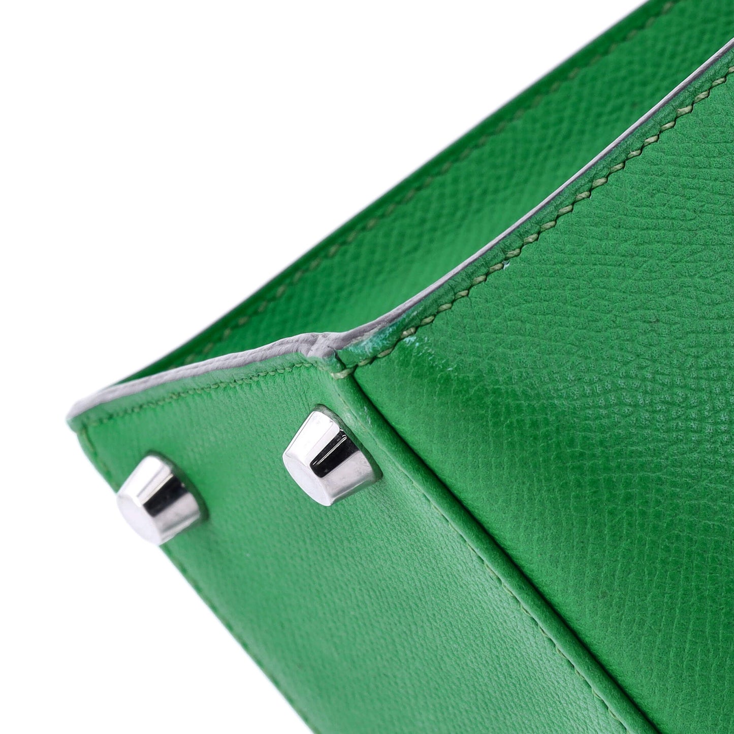 Kelly Handbag Bamboo Epsom with Palladium Hardware 28