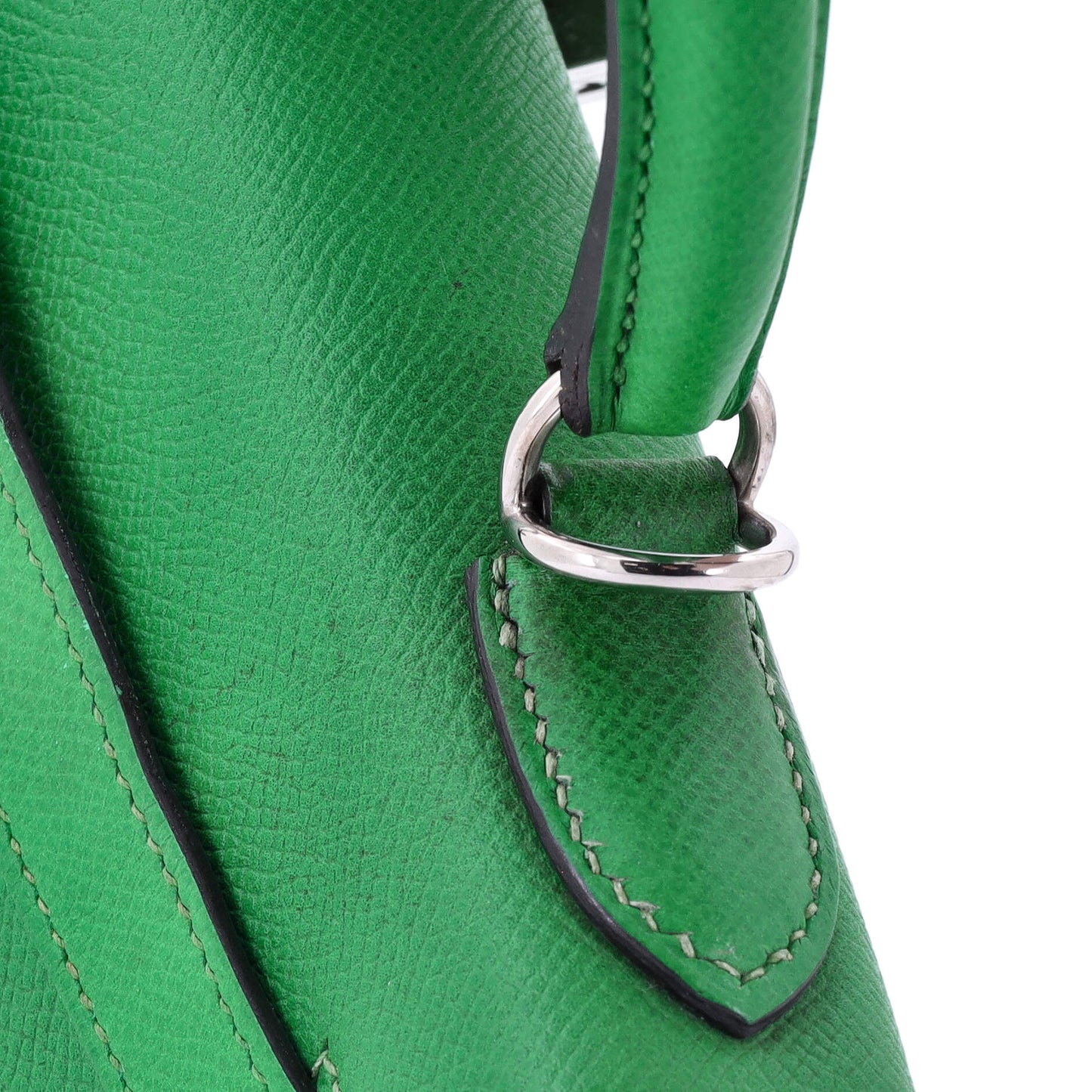 Kelly Handbag Bamboo Epsom with Palladium Hardware 28