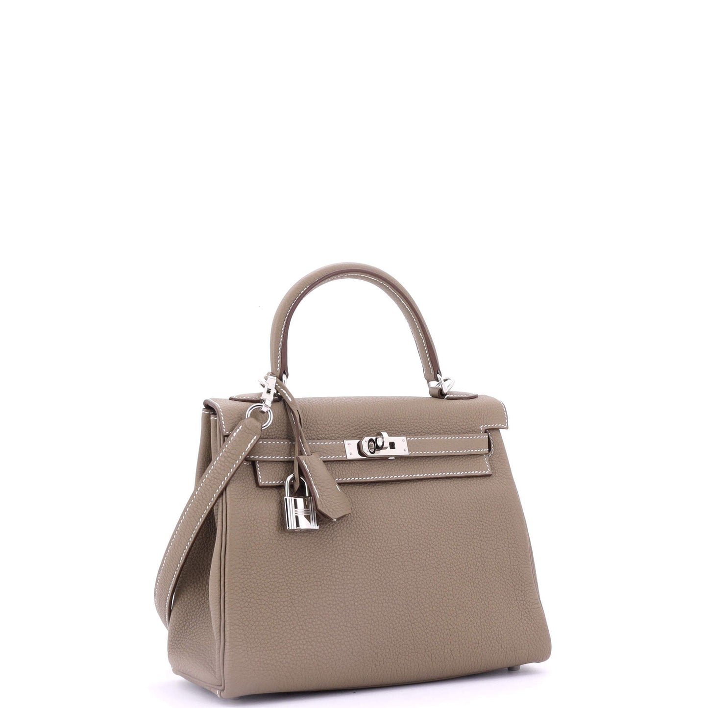 Kelly Handbag Grey Togo with Palladium Hardware 25