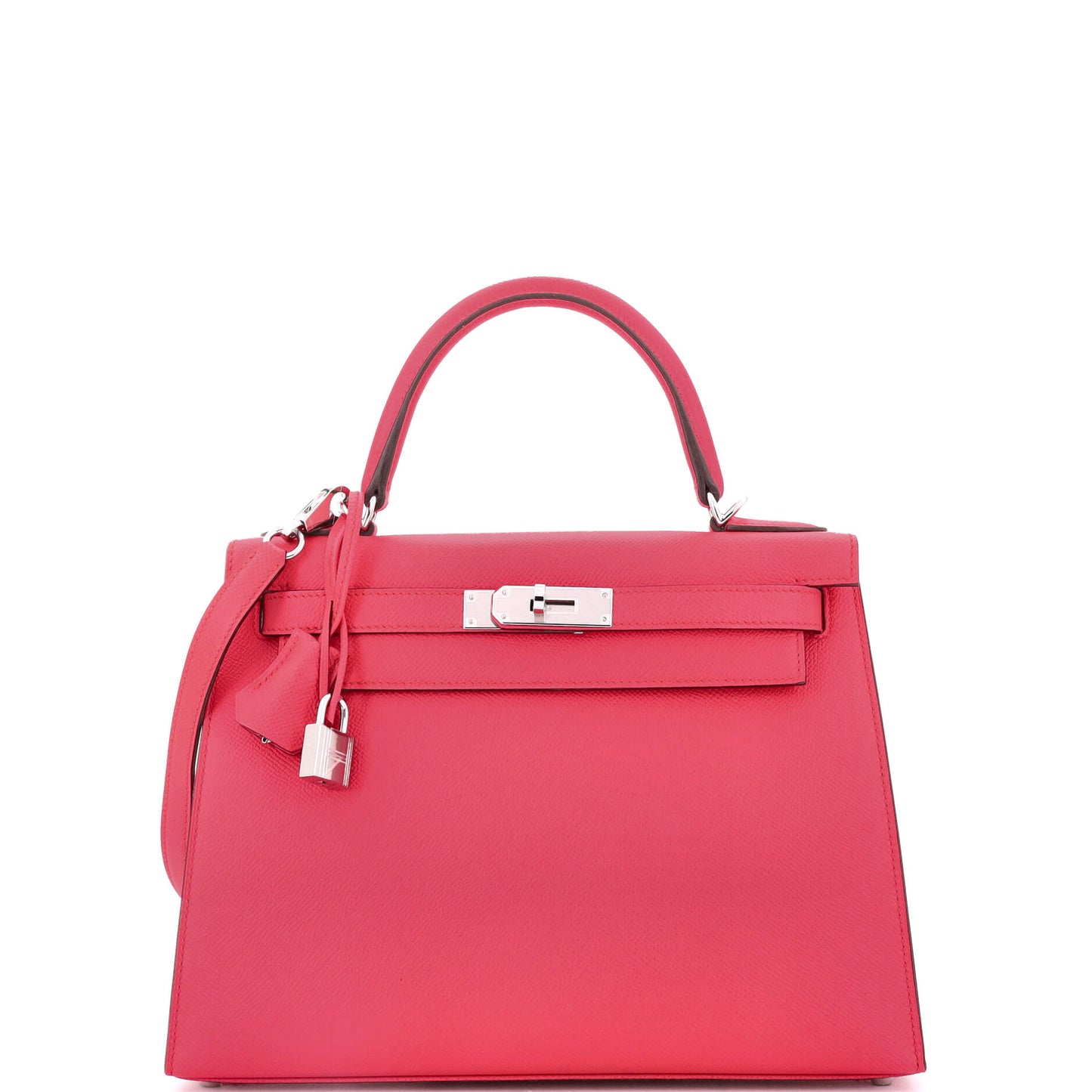 Kelly Handbag Rose Extreme Epsom with Palladium Hardware 28