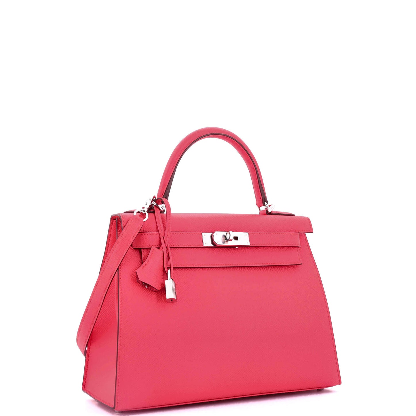 Kelly Handbag Rose Extreme Epsom with Palladium Hardware 28