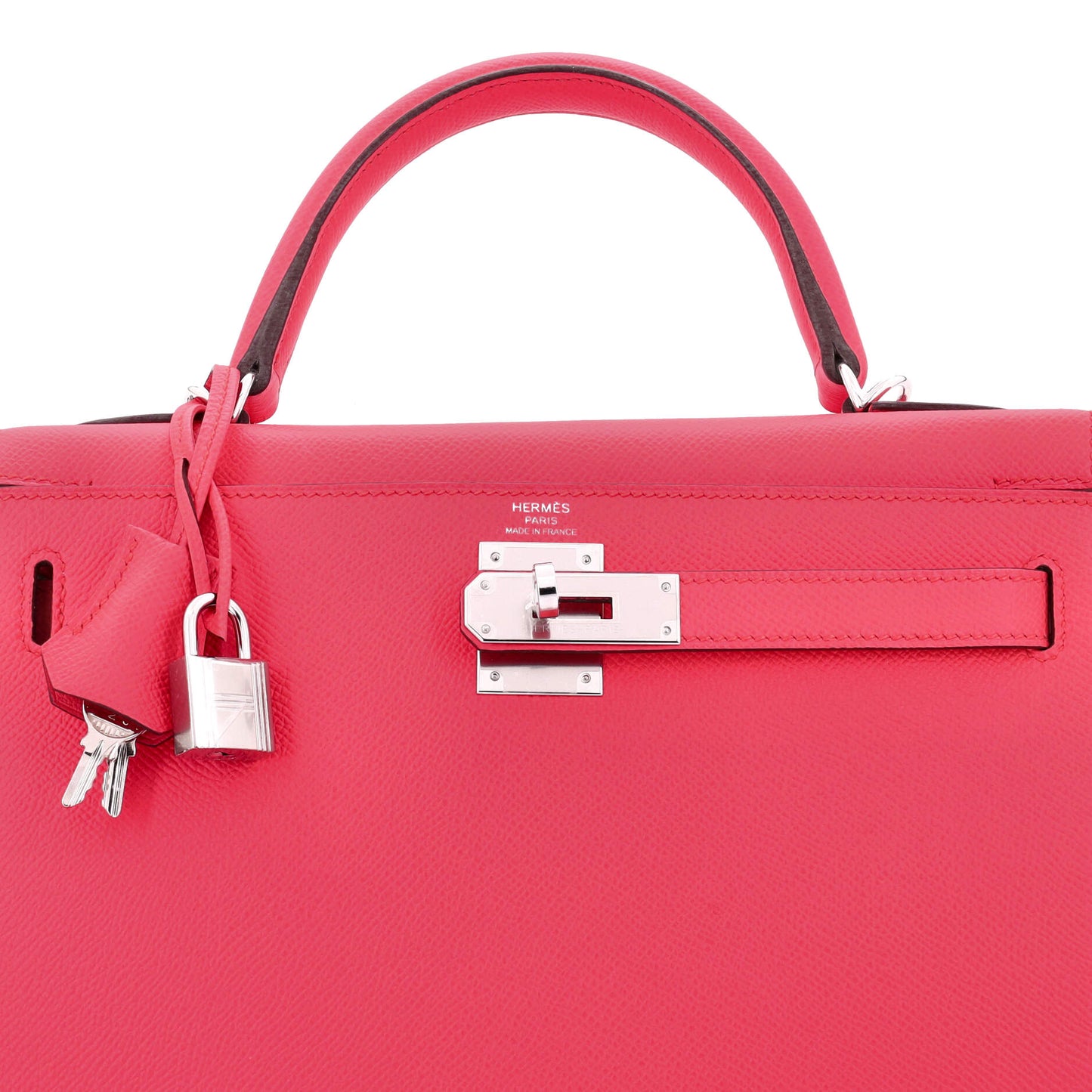 Kelly Handbag Rose Extreme Epsom with Palladium Hardware 28