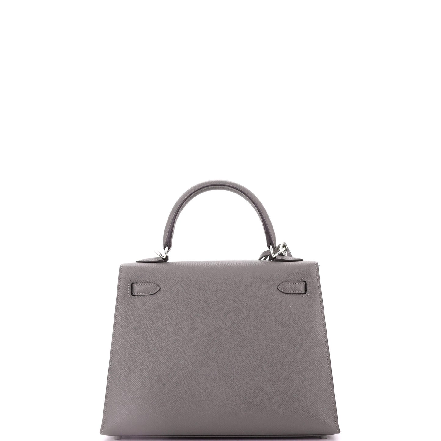 Kelly Handbag Grey Epsom with Palladium Hardware 25