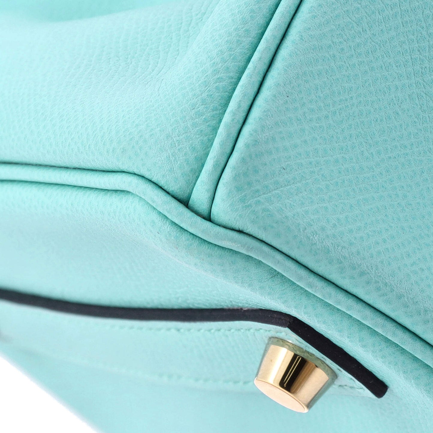 Birkin Handbag Bleu Atoll Epsom with Gold Hardware 35