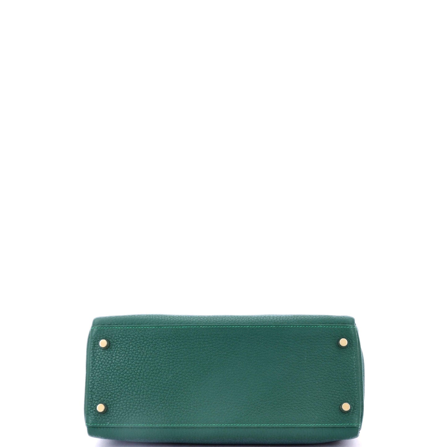 Kelly Handbag Malachite Clemence with Gold Hardware 28