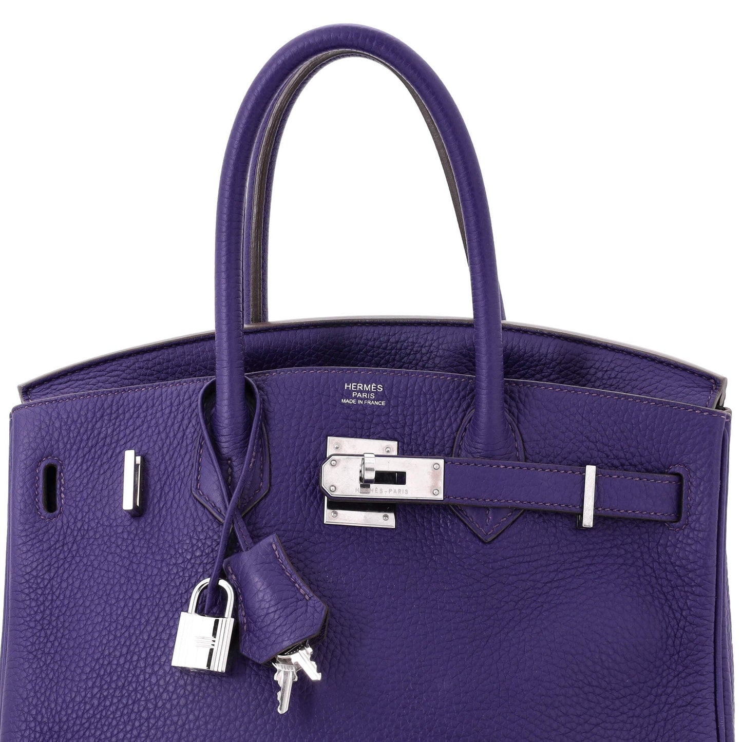 Birkin Handbag Iris Togo with Palladium Hardware 30