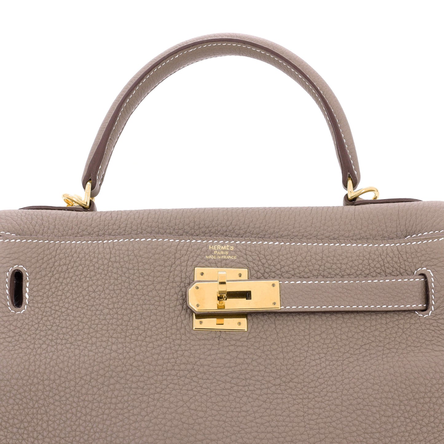 Kelly Handbag Grey Togo with Gold Hardware 28