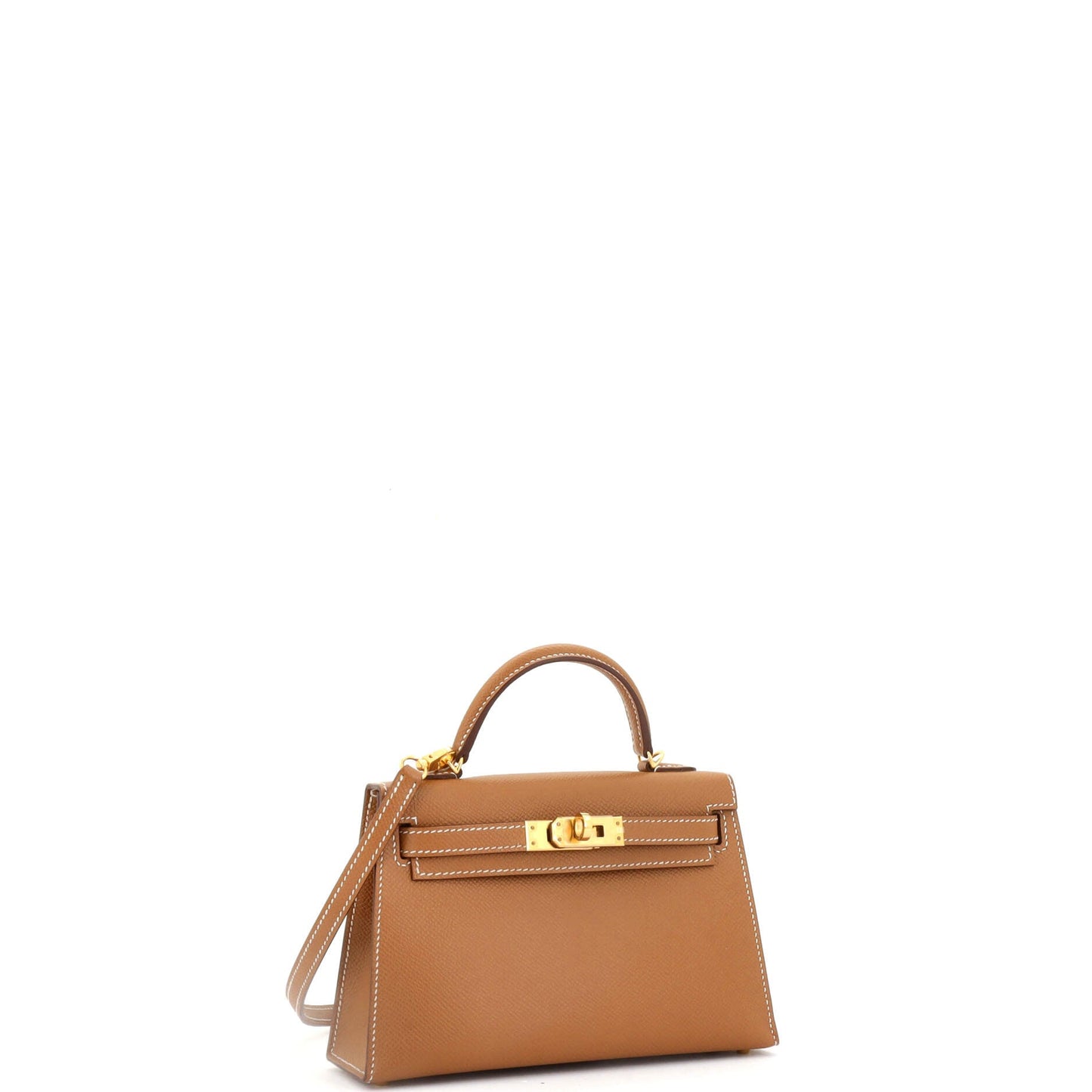 Kelly Mini II Bag Gold Epsom with Gold Hardware 20