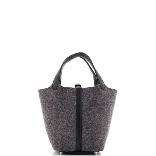 Picotin Lock Bag Felt with Leather PM