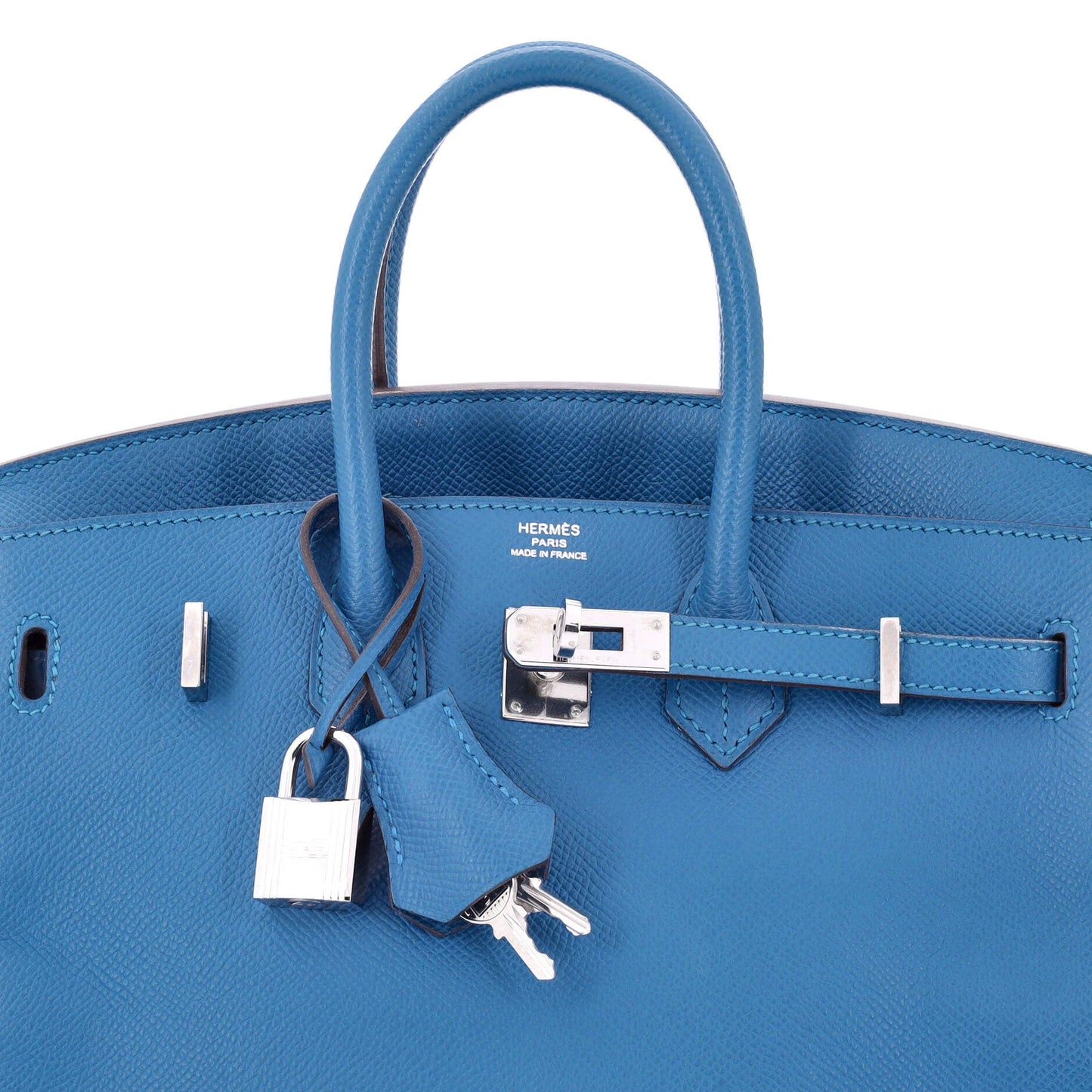 Birkin Handbag Mykonos Epsom with Palladium Hardware 25