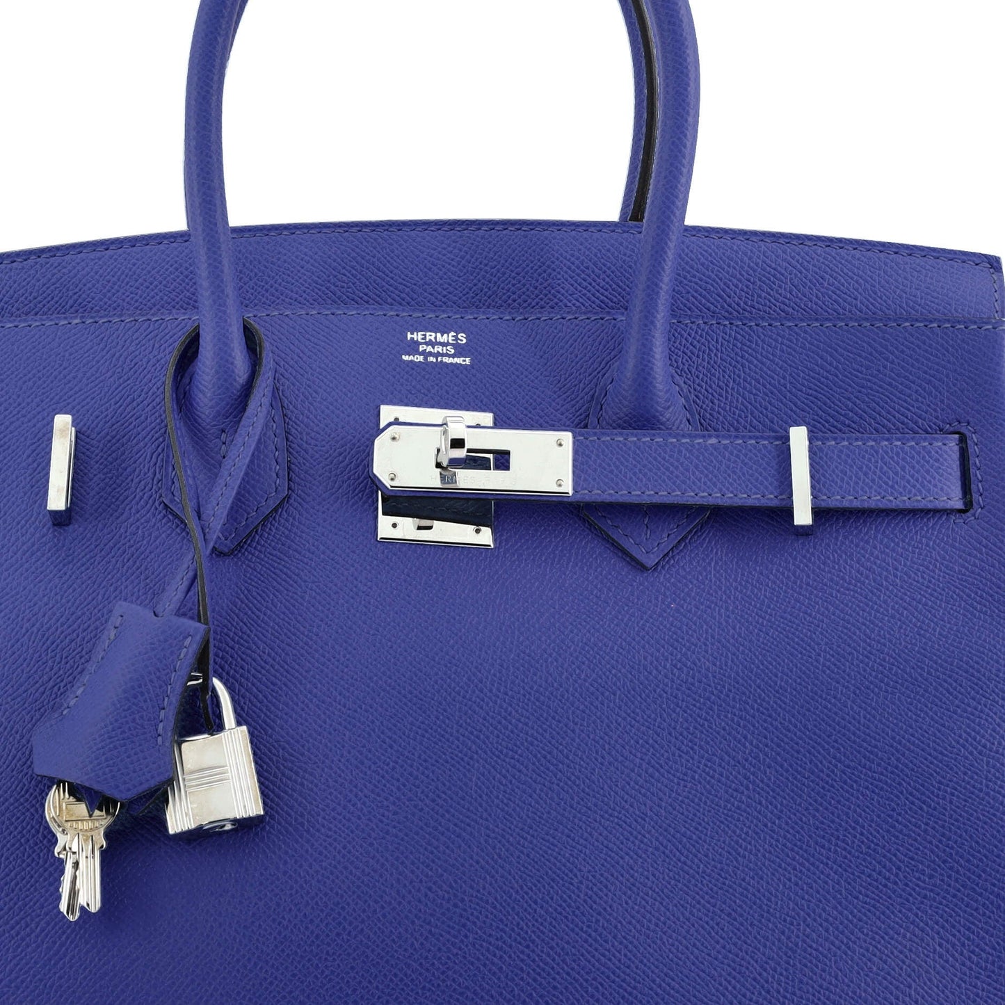 Birkin Handbag Bleu Electrique Epsom with Palladium Hardware 30