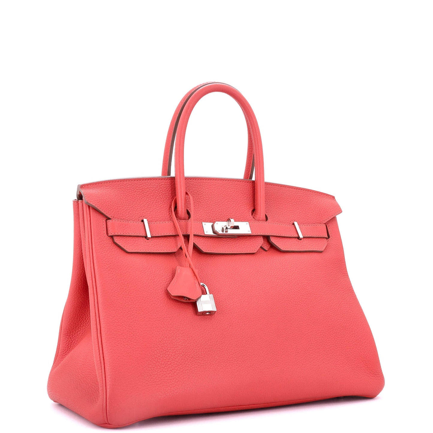 Birkin Handbag Rose Jaipur Clemence with Palladium Hardware 35
