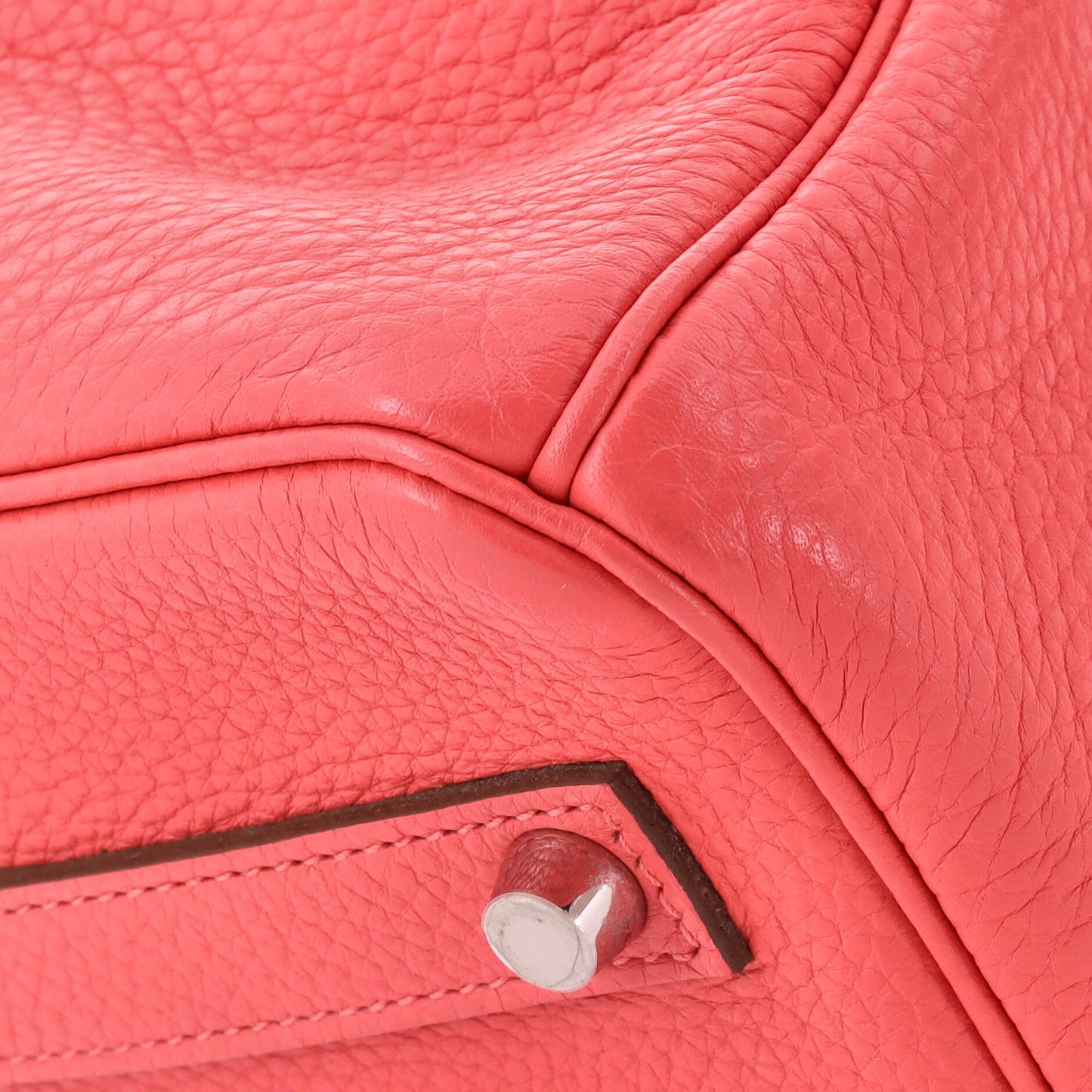 Birkin Handbag Rose Jaipur Clemence with Palladium Hardware 35