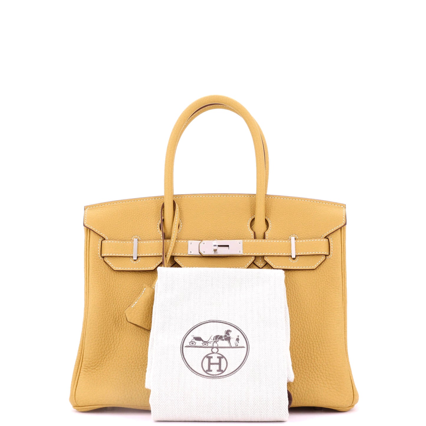 Birkin Handbag Curry Togo with Palladium Hardware 30