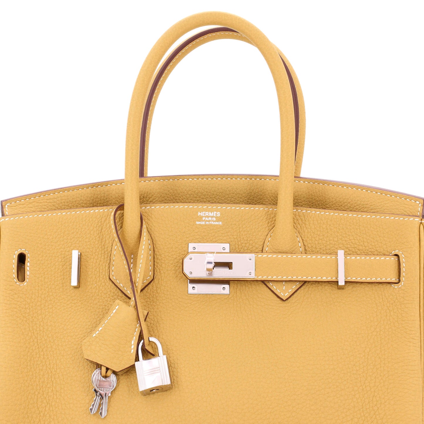 Birkin Handbag Curry Togo with Palladium Hardware 30