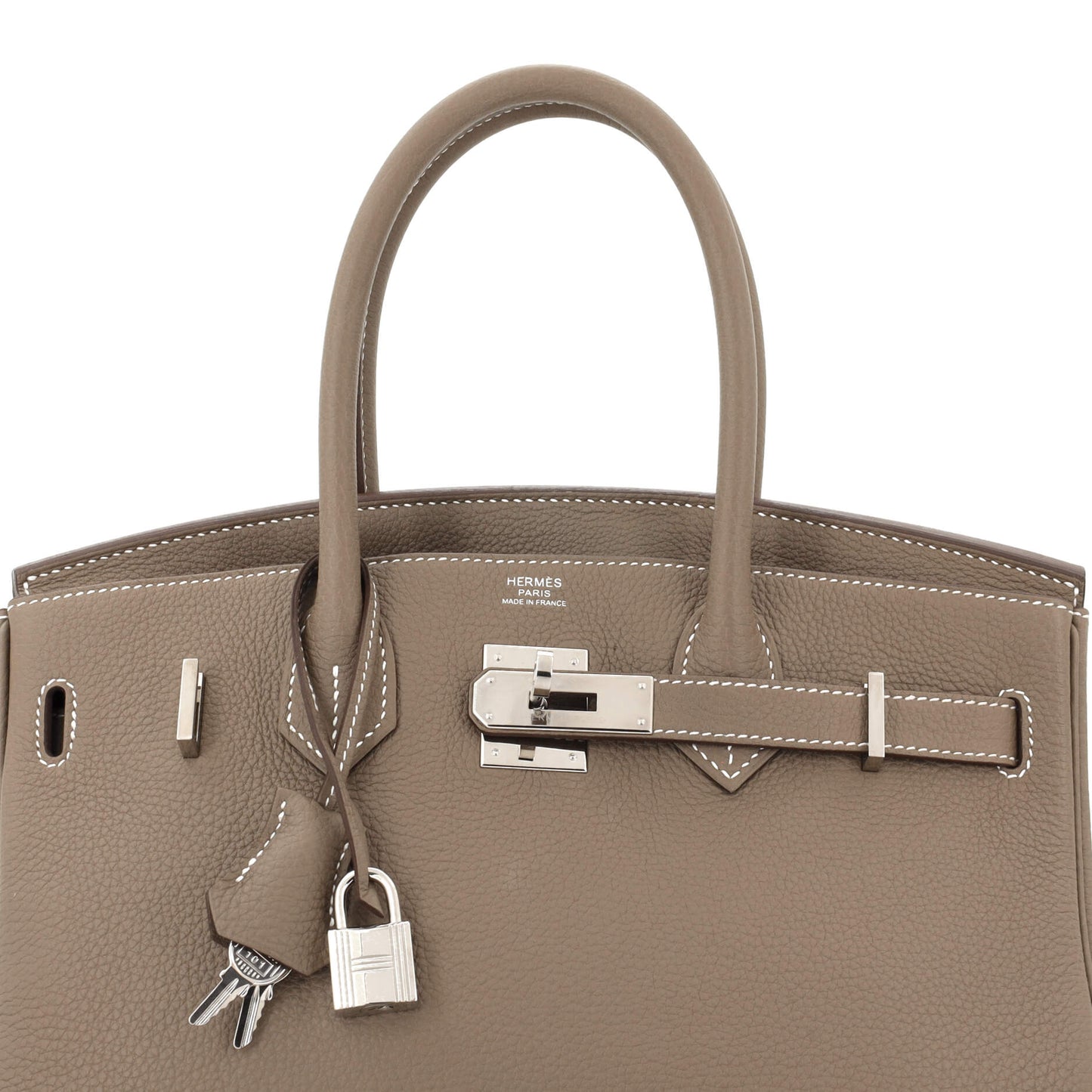 Birkin Handbag Grey Togo with Palladium Hardware 30