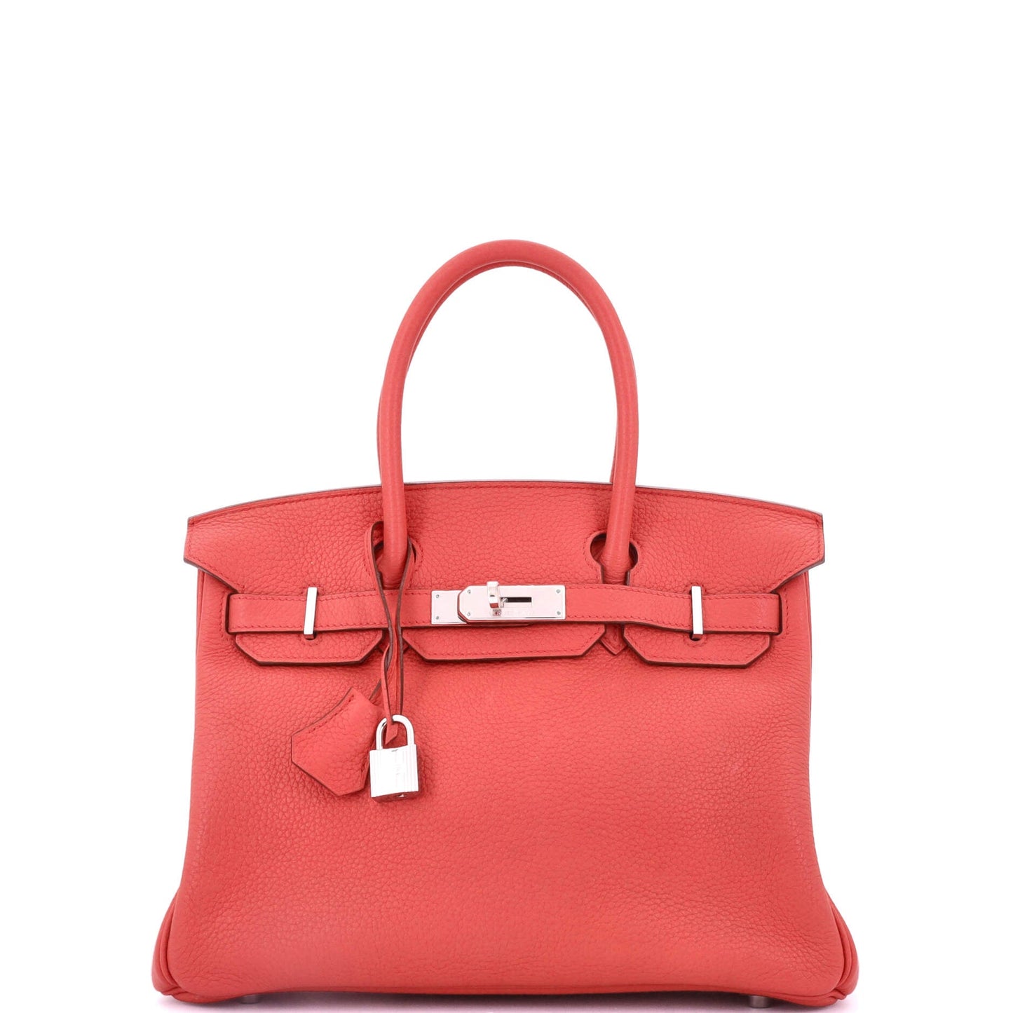 Birkin Handbag Bougainvillier Clemence with Palladium Hardware 30