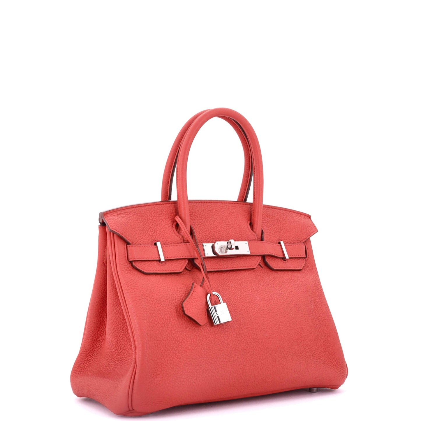 Birkin Handbag Bougainvillier Clemence with Palladium Hardware 30