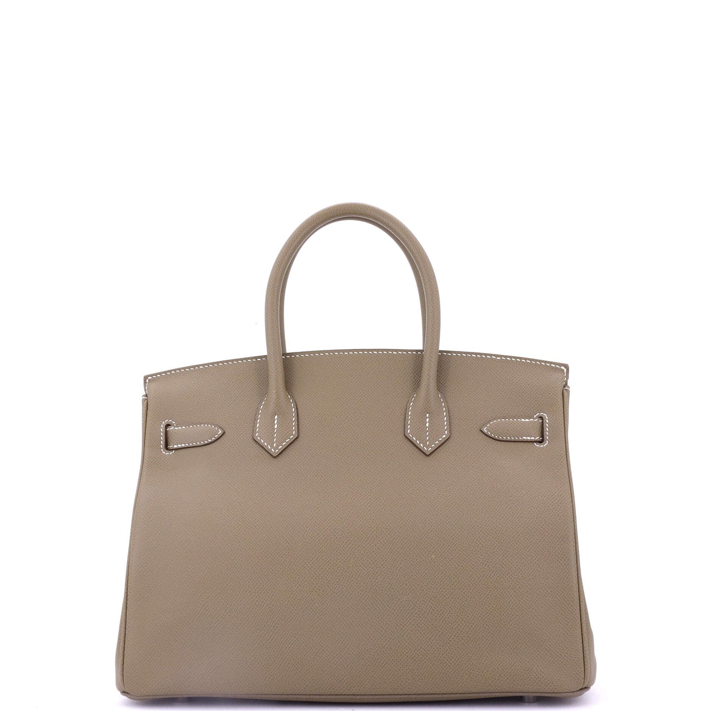 Birkin Handbag Grey Epsom with Palladium Hardware 30