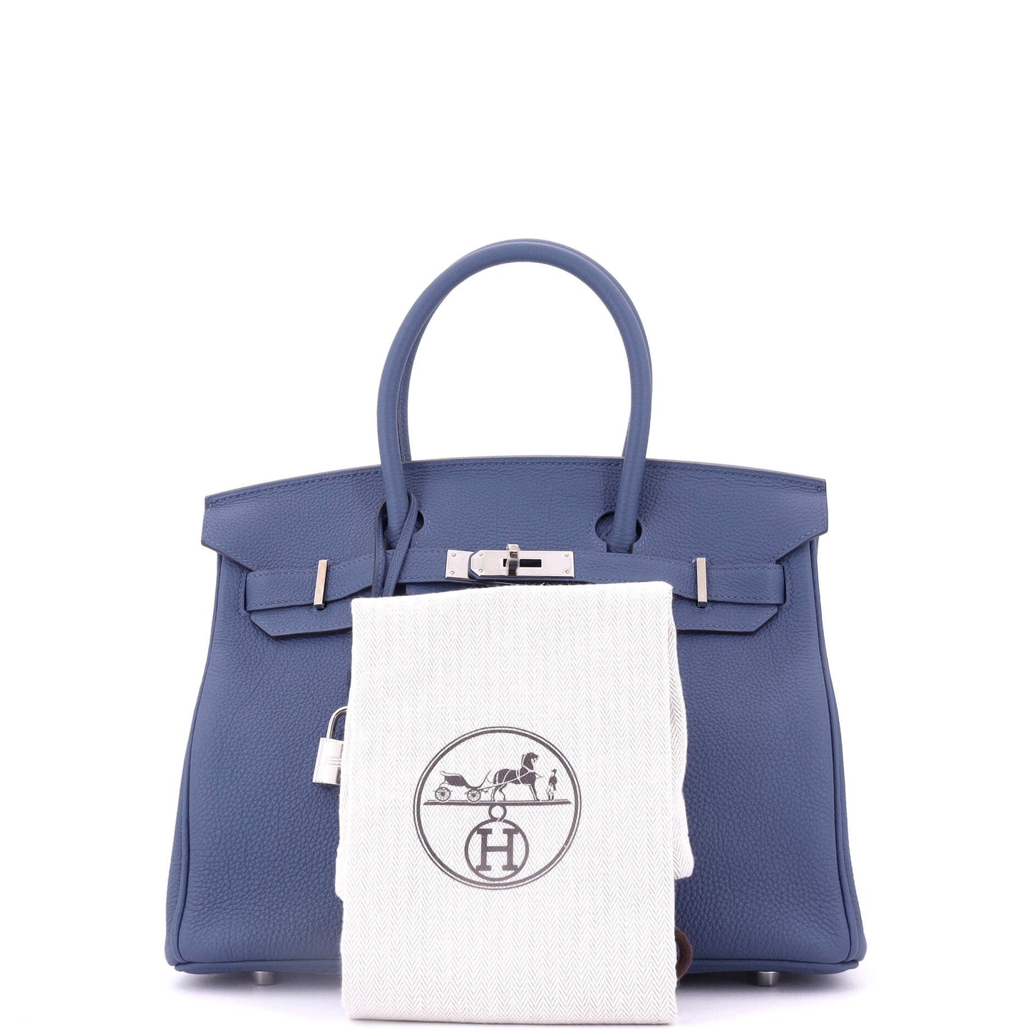 Birkin Handbag Bleu Brighton Togo with Palladium Hardware 30