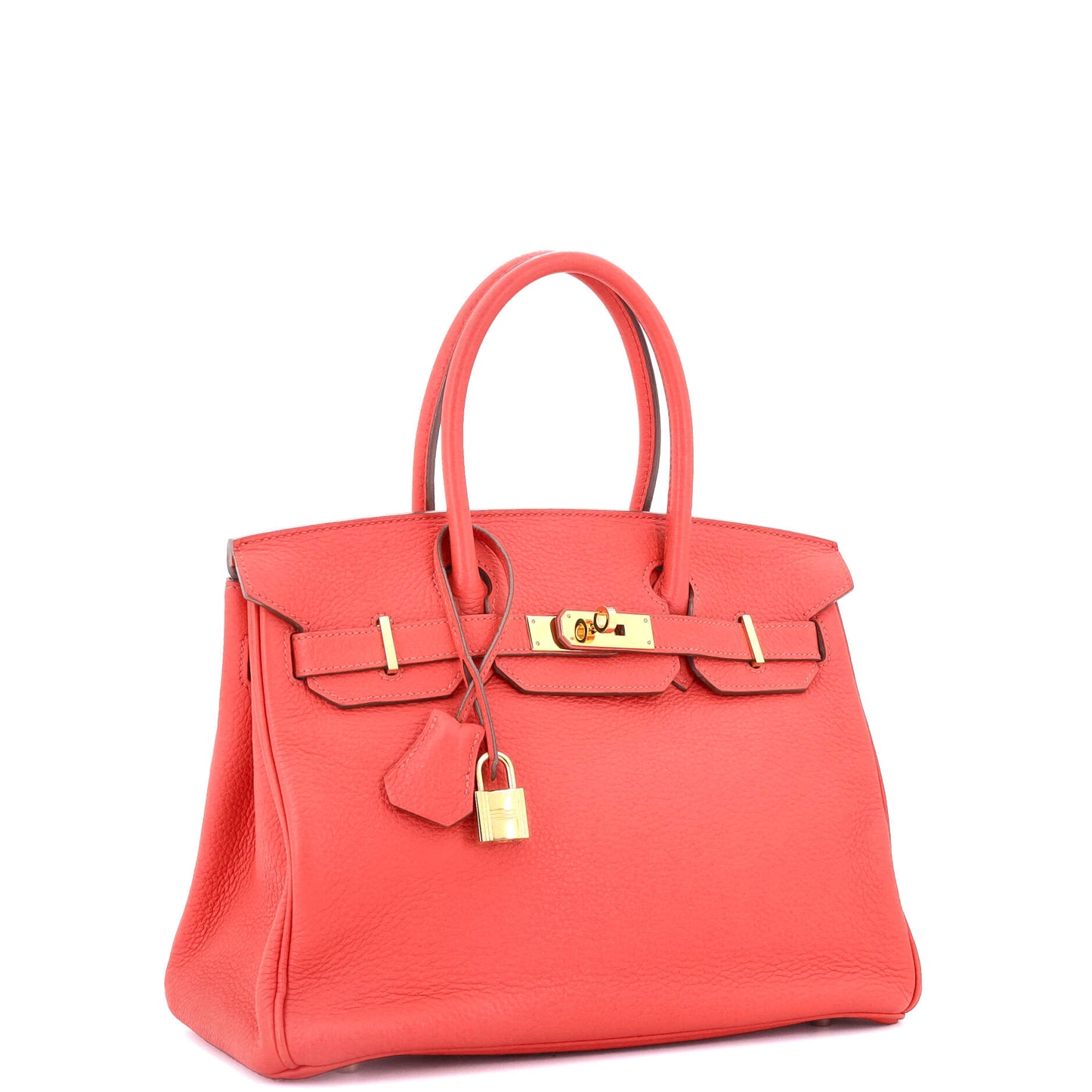 Birkin Handbag Rose Jaipur Clemence with Gold Hardware 30