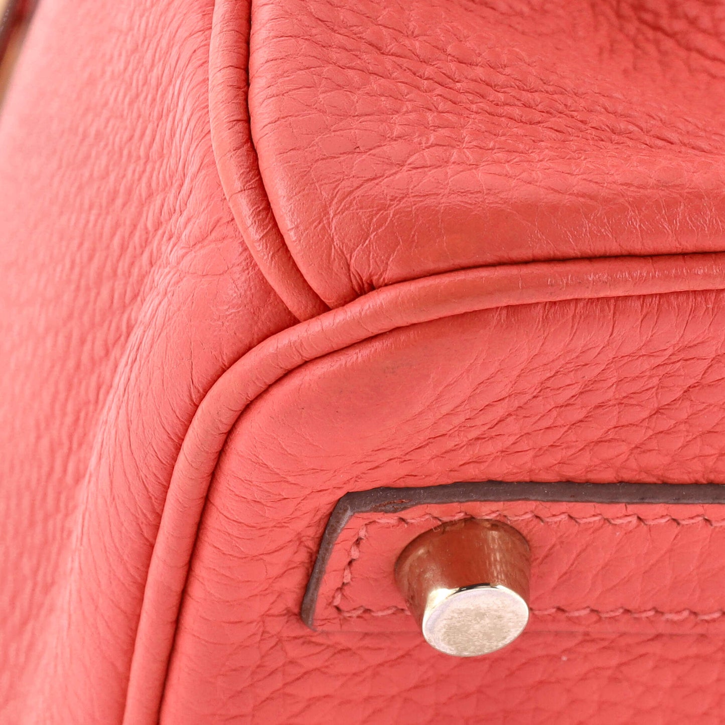 Birkin Handbag Rose Jaipur Clemence with Gold Hardware 30