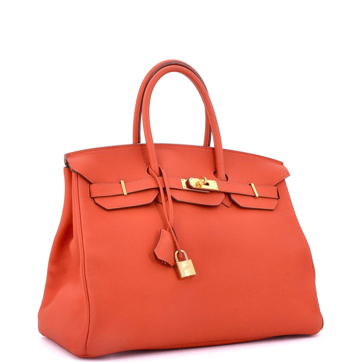 Birkin Handbag Orange Poppy Togo with Gold Hardware 35