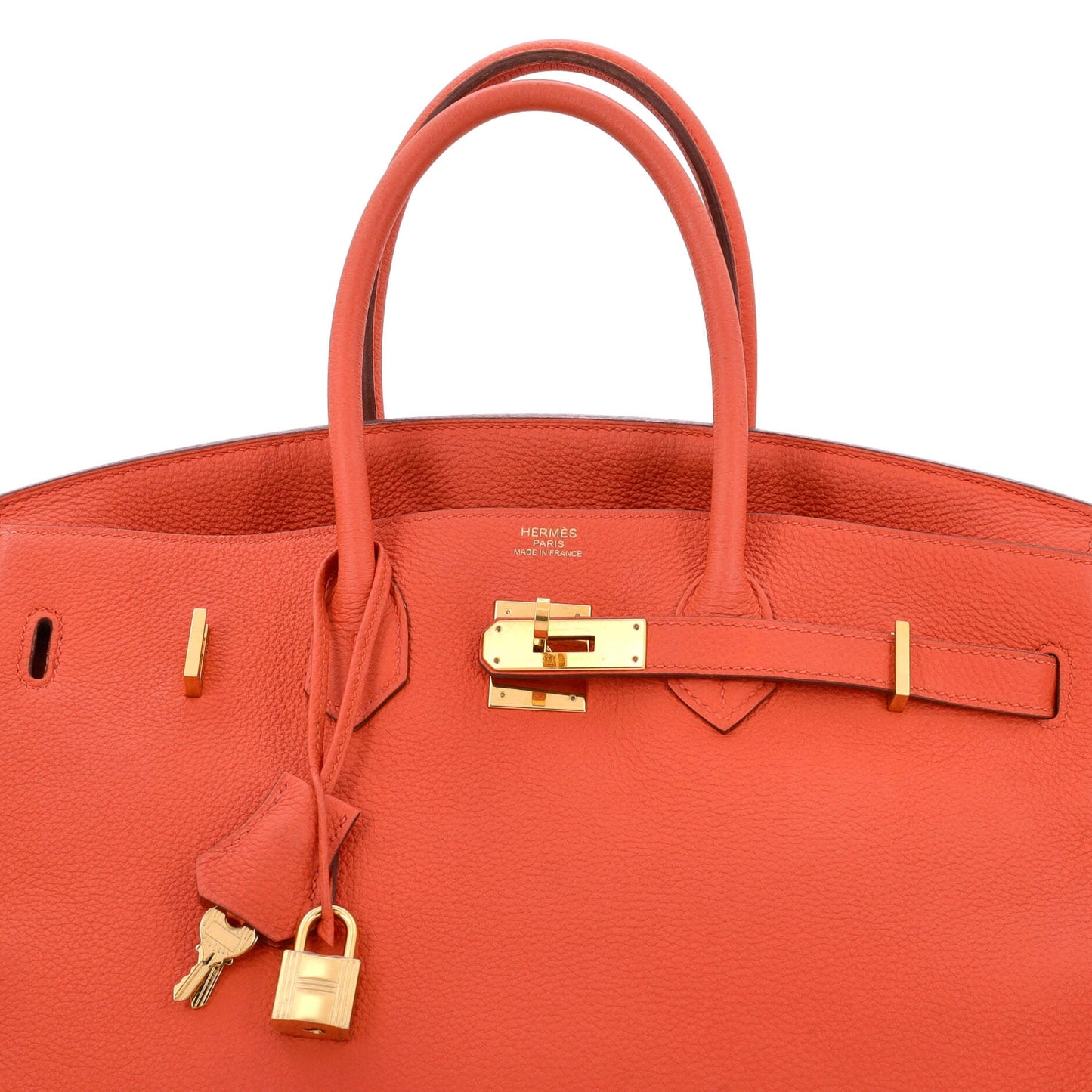 Birkin Handbag Orange Poppy Togo with Gold Hardware 35