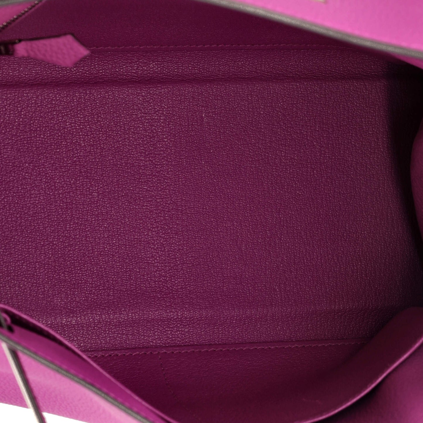 Kelly Handbag Rose Pourpre Togo with Palladium Hardware 28