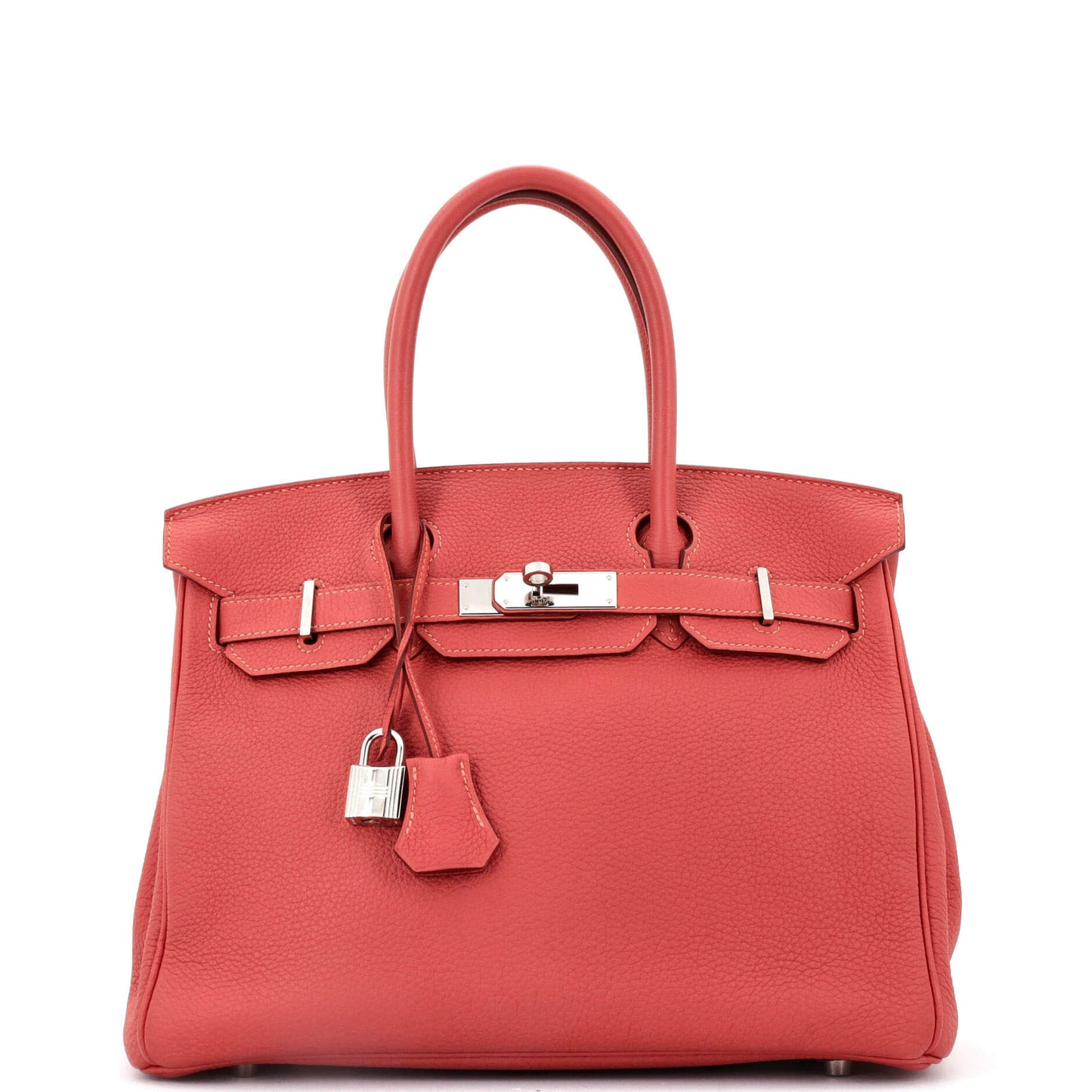 Birkin Handbag Rouge Pivoine Togo with Palladium Hardware 30