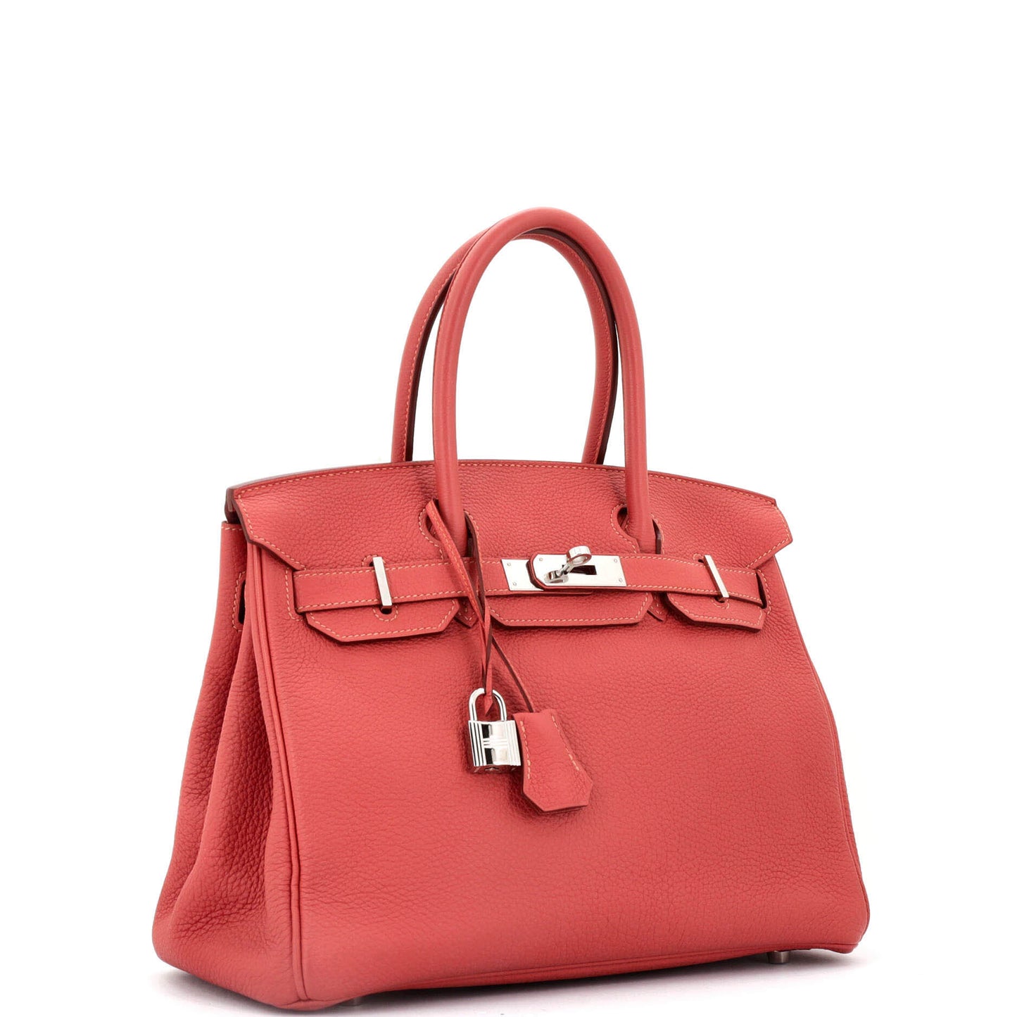 Birkin Handbag Rouge Pivoine Togo with Palladium Hardware 30