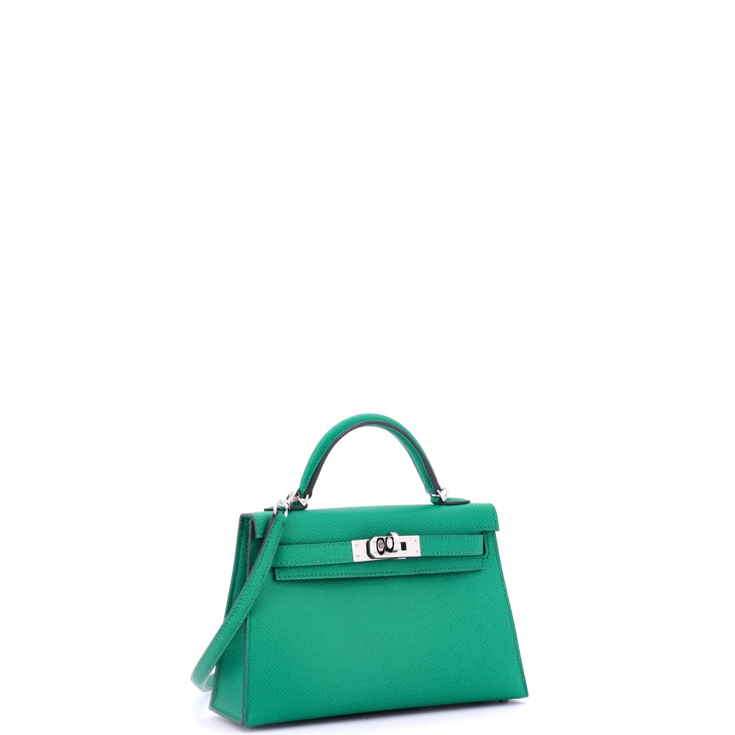 Kelly Mini II Bag Vert Jade Epsom with Palladium Hardware 20