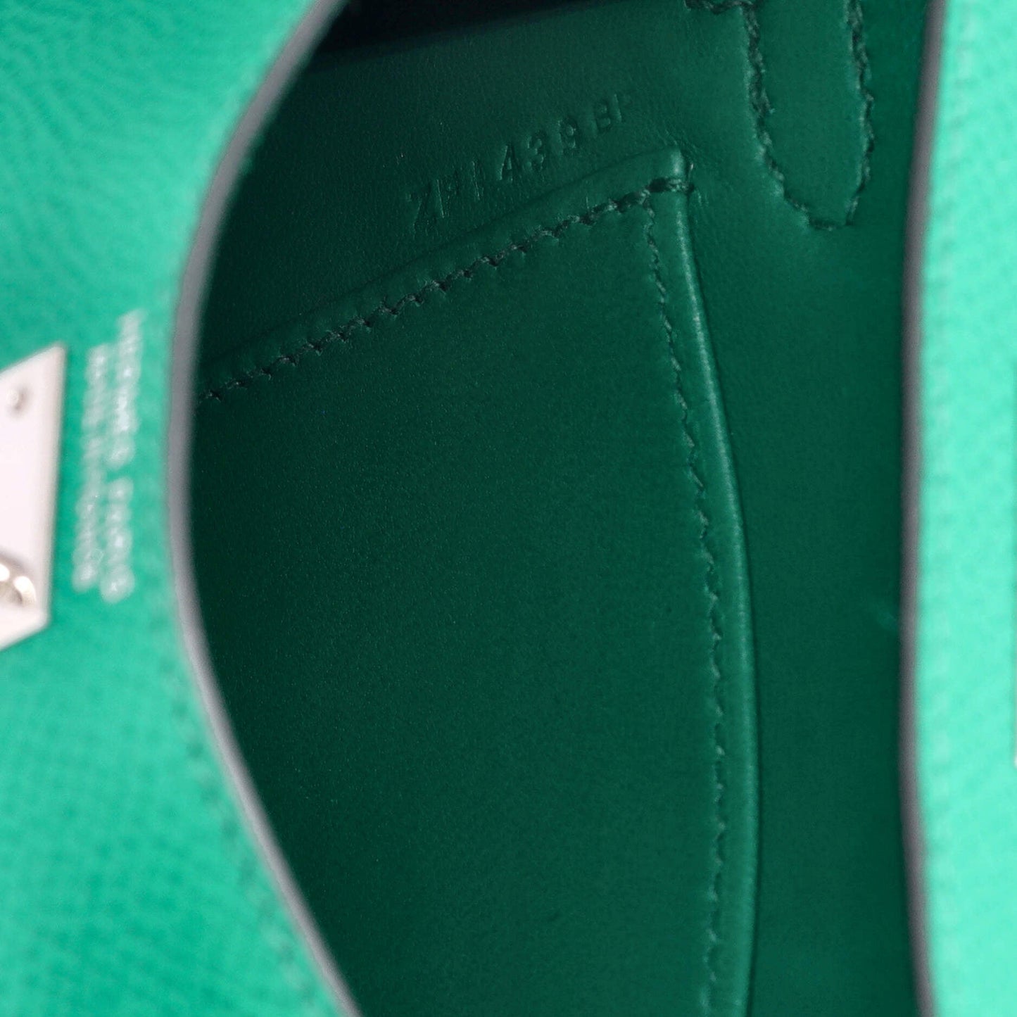 Kelly Mini II Bag Vert Jade Epsom with Palladium Hardware 20