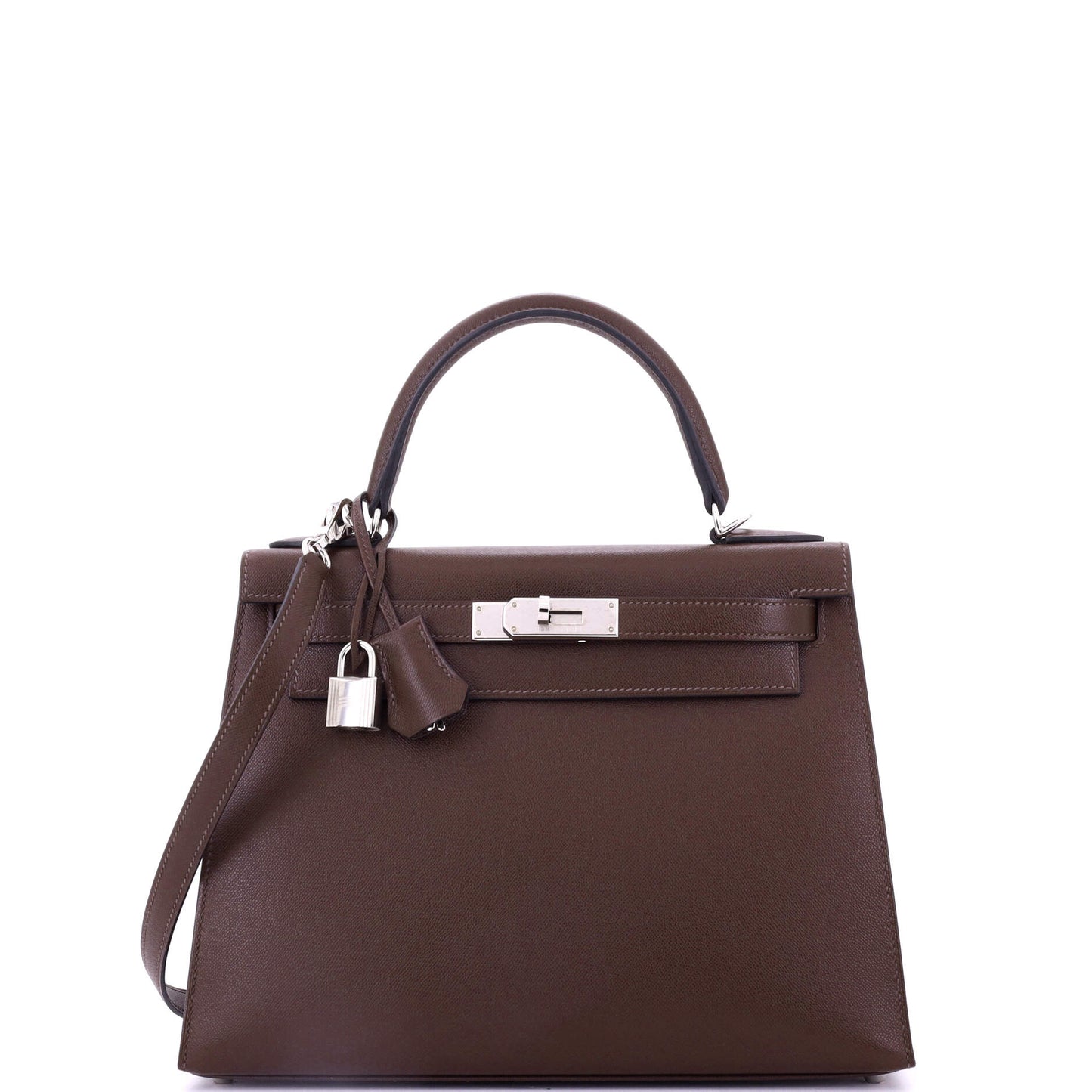 Kelly Handbag Havane Madame with Palladium Hardware 28