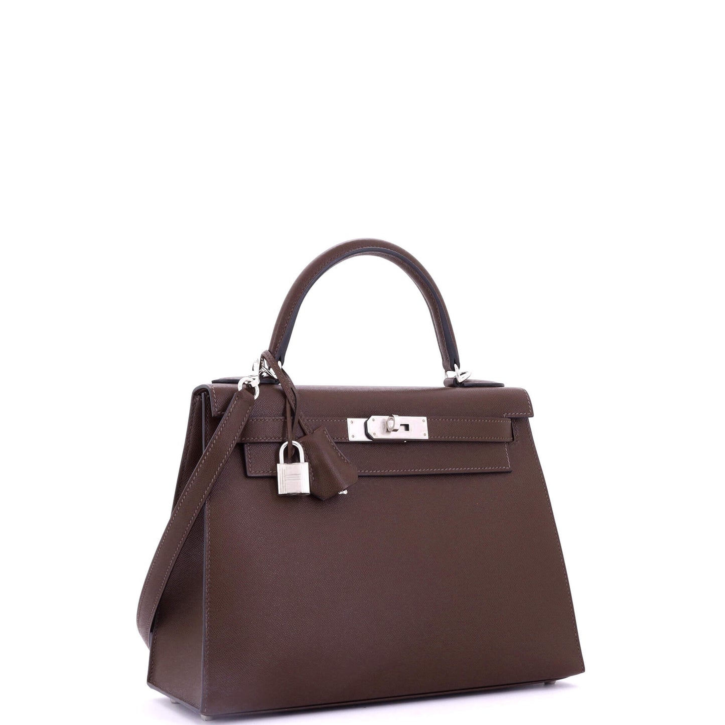 Kelly Handbag Havane Madame with Palladium Hardware 28