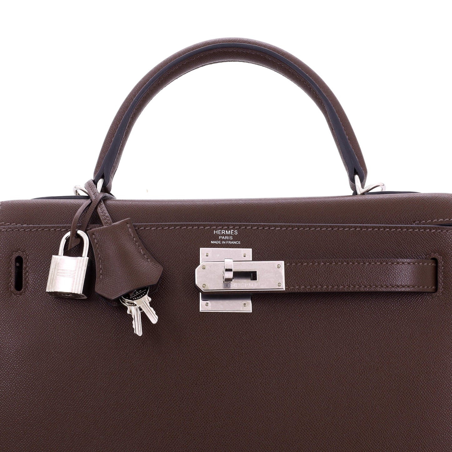 Kelly Handbag Havane Madame with Palladium Hardware 28