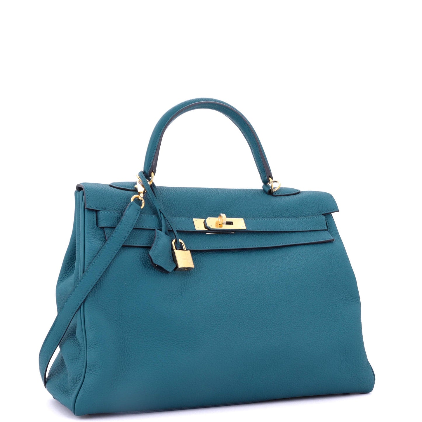 Kelly Handbag Cobalt Togo with Gold Hardware 35