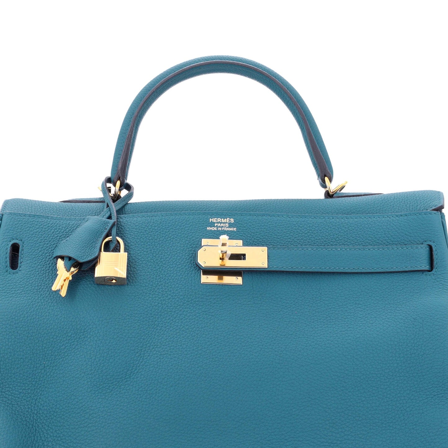 Kelly Handbag Cobalt Togo with Gold Hardware 35