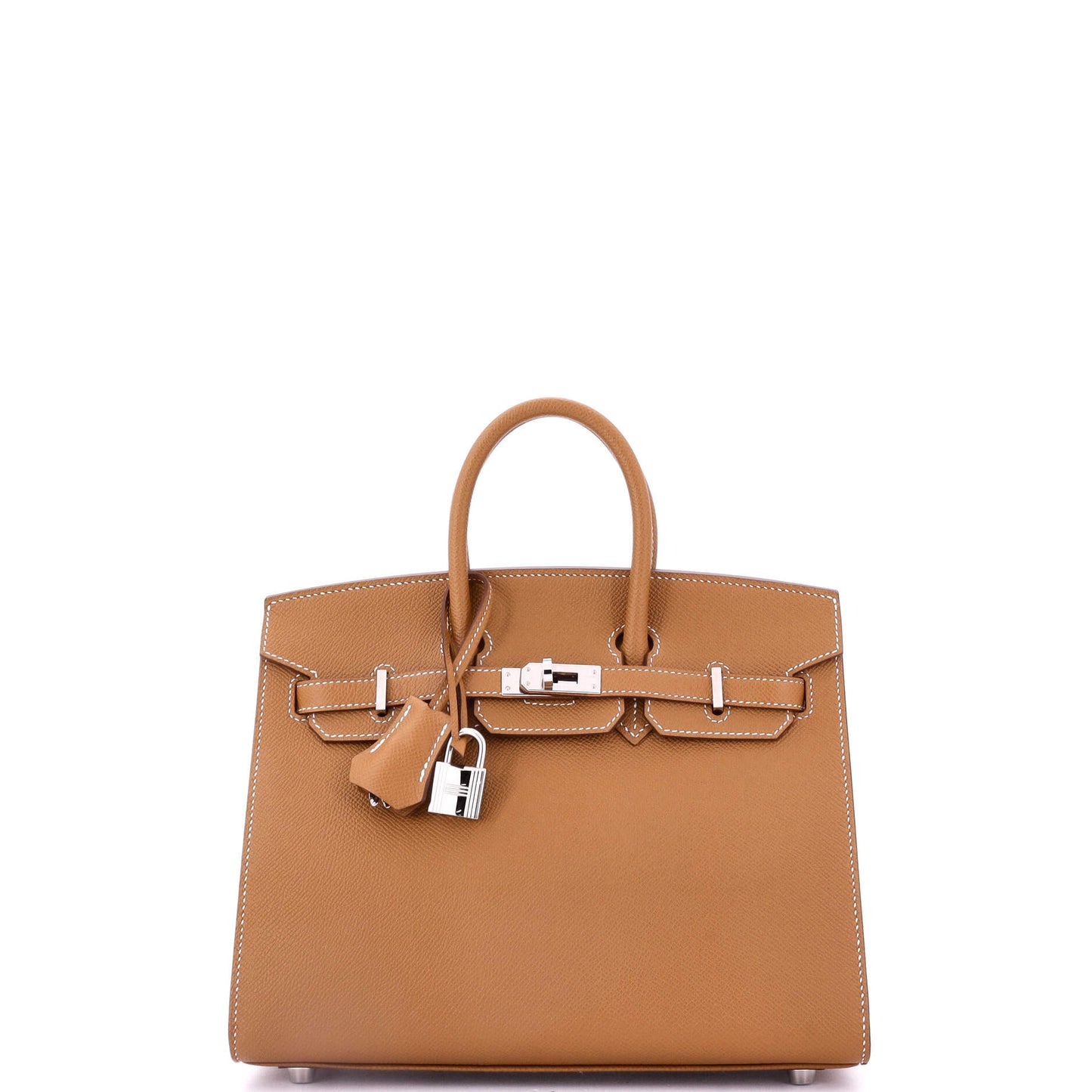 Birkin Sellier Bag Gold Epsom with Palladium Hardware 25
