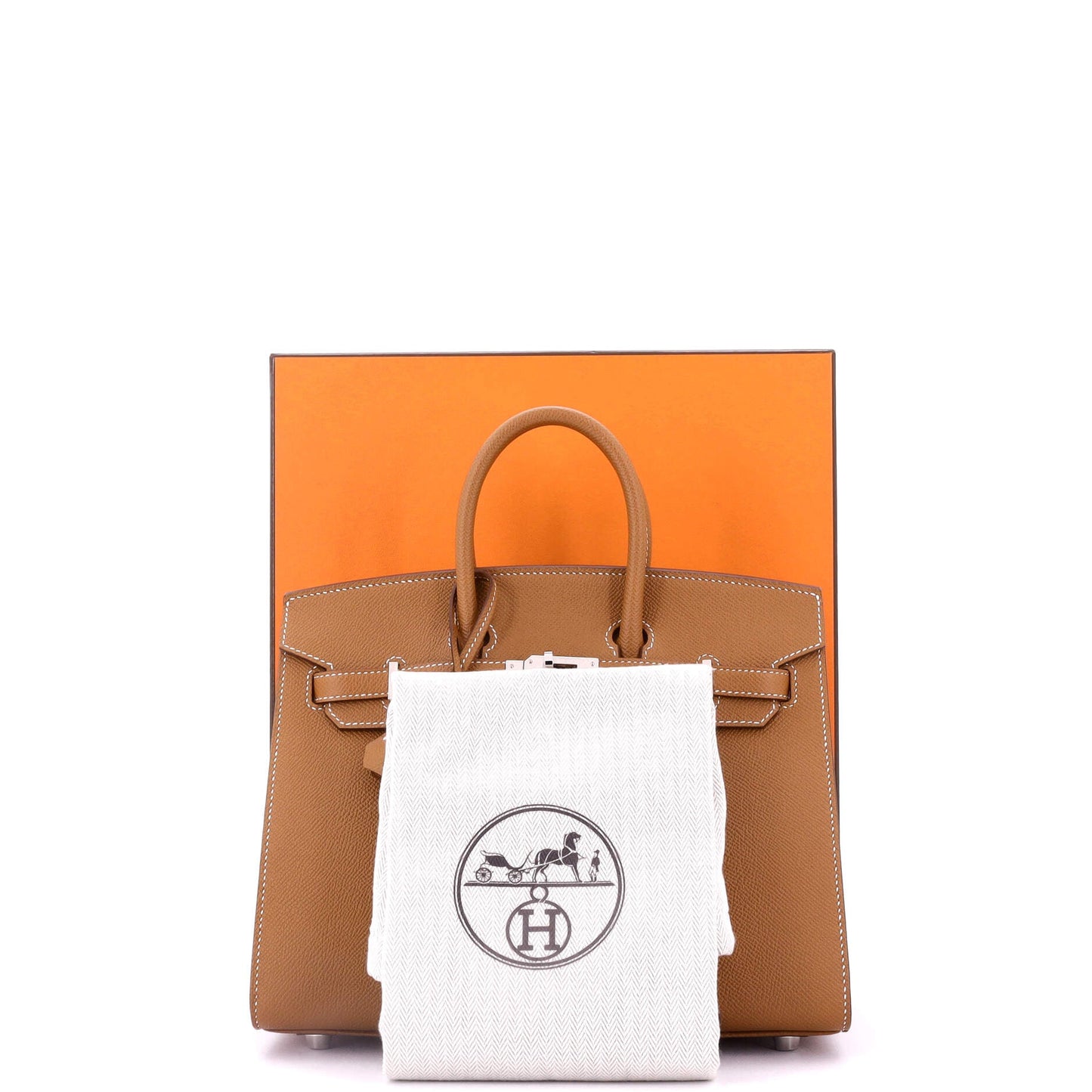 Birkin Sellier Bag Gold Epsom with Palladium Hardware 25