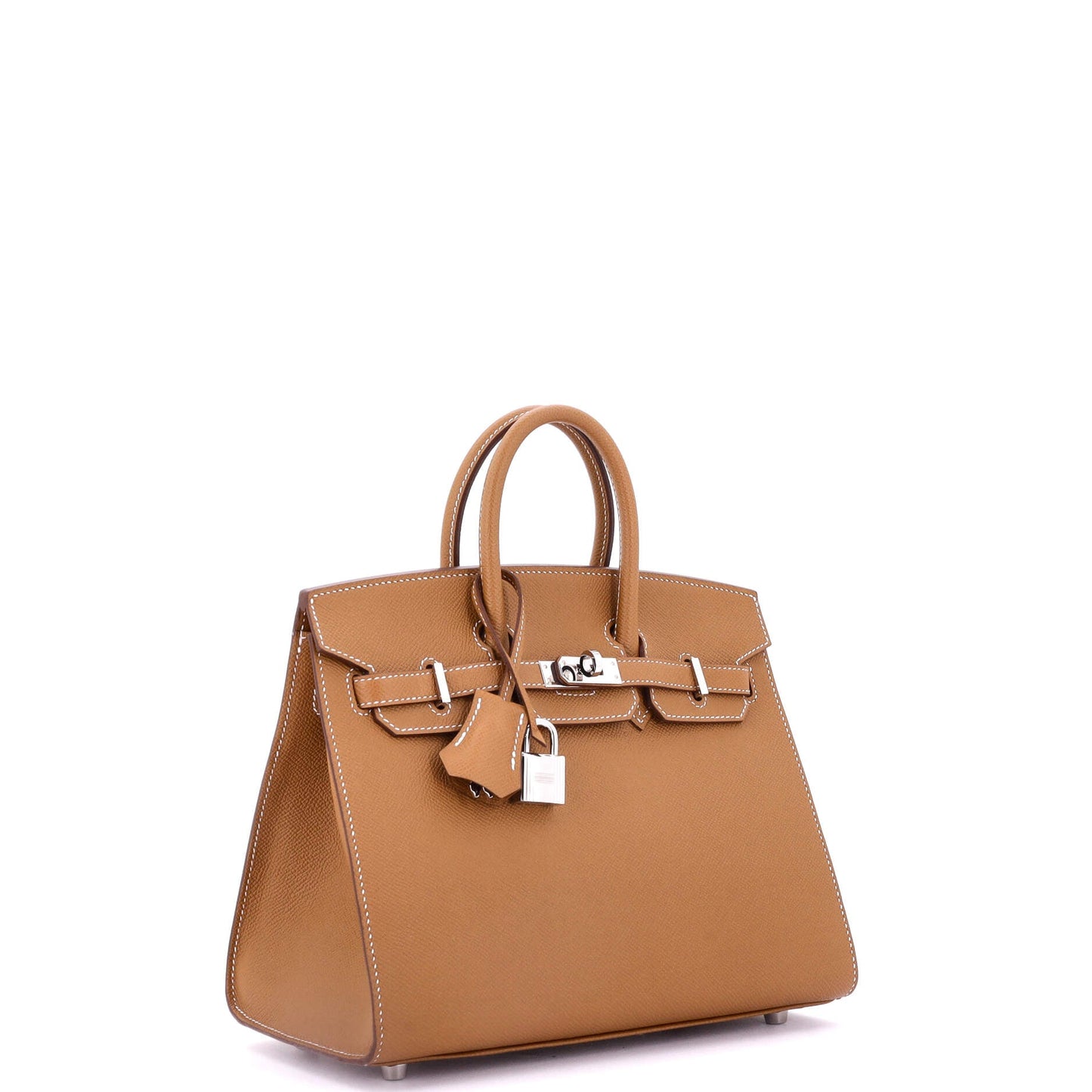 Birkin Sellier Bag Gold Epsom with Palladium Hardware 25