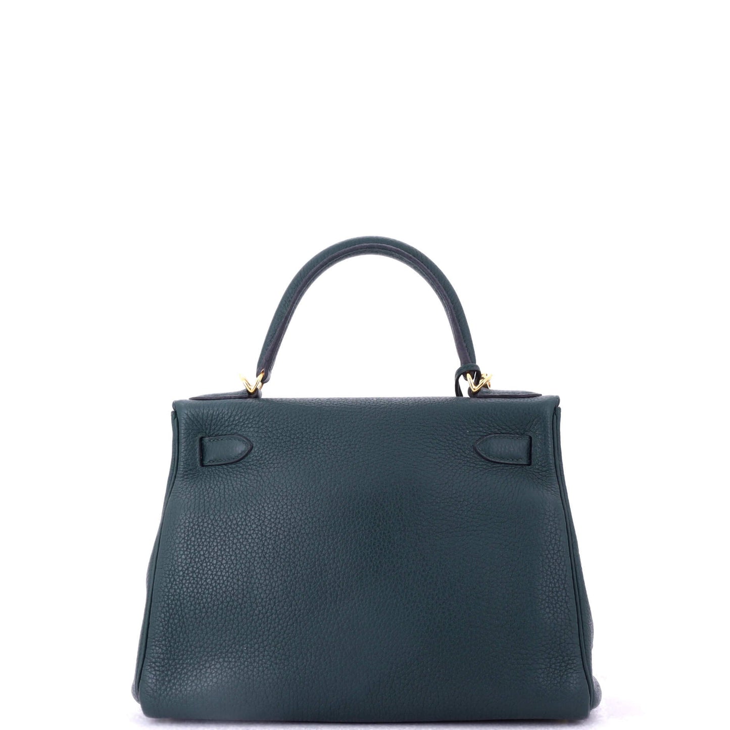 Kelly Handbag Vert Cypress Clemence with Gold Hardware 28