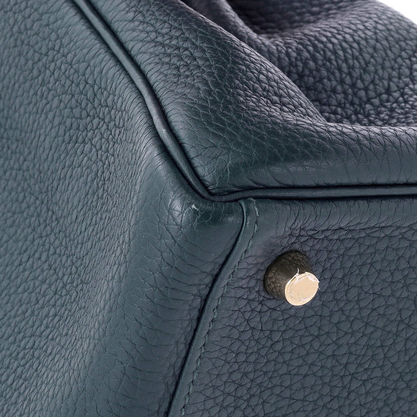 Kelly Handbag Vert Cypress Clemence with Gold Hardware 28