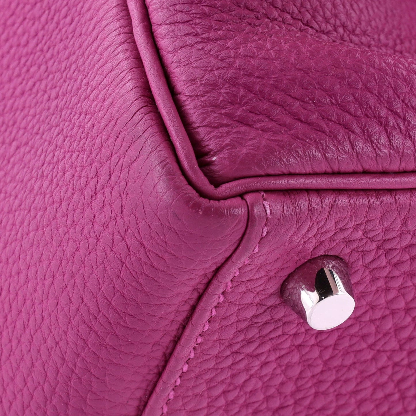 Kelly Handbag Rose Pourpre Togo with Palladium Hardware 28