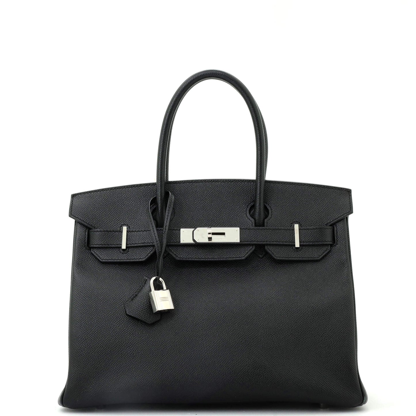 Birkin Handbag Noir Epsom with Palladium Hardware 30