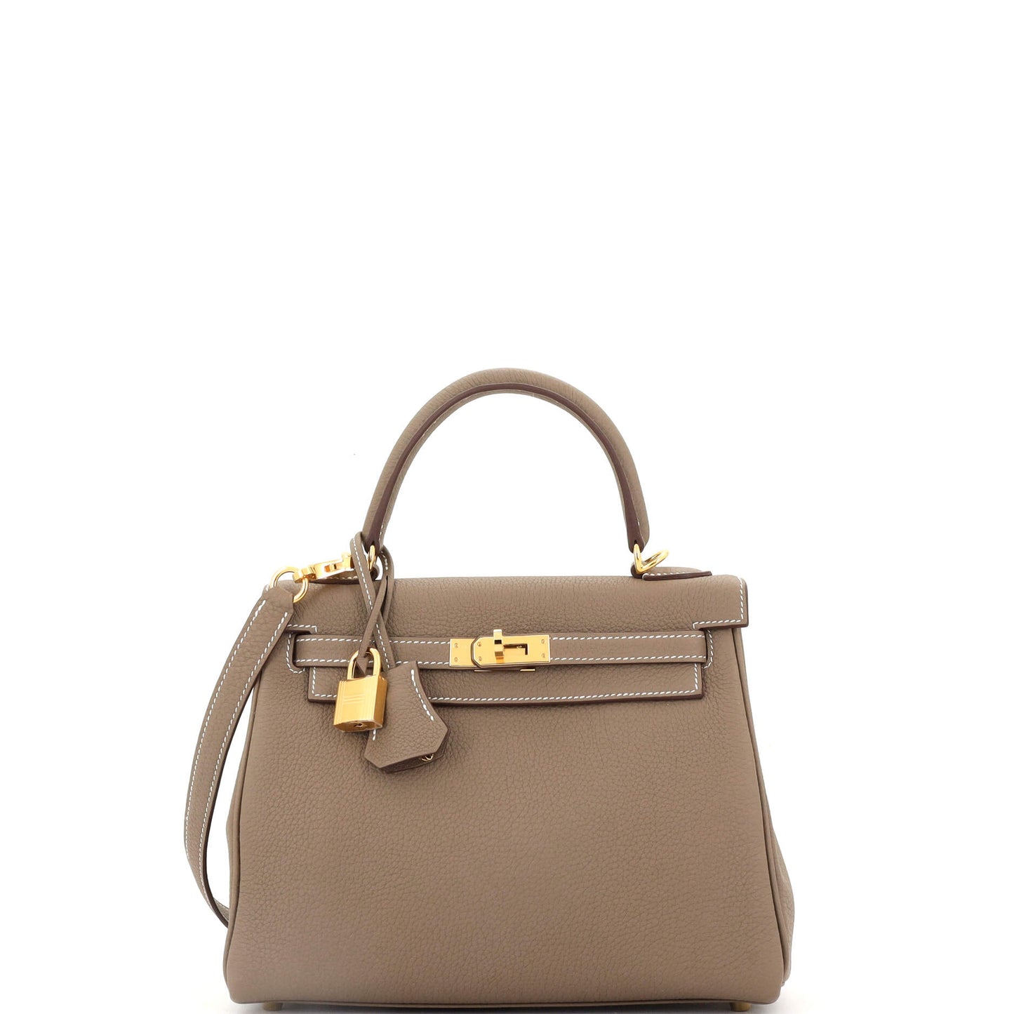 Kelly Handbag Grey Togo with Gold Hardware 25